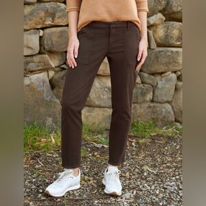 Frank & Eileen Cropped Ankle Pants in Dark Brown